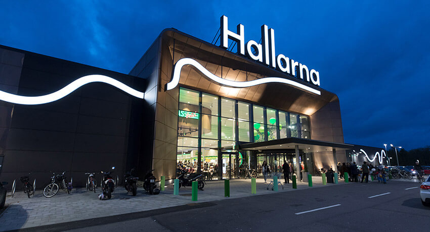 Einkaufszentrum Hallarna in Halmstad