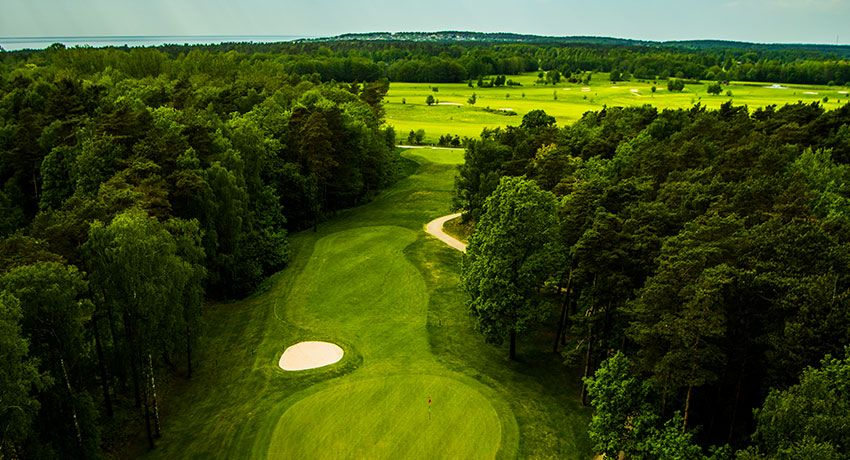 Aerial view of Haverdal golf club