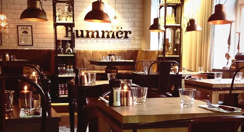  Inside the restaurant Hummër in Halmstad