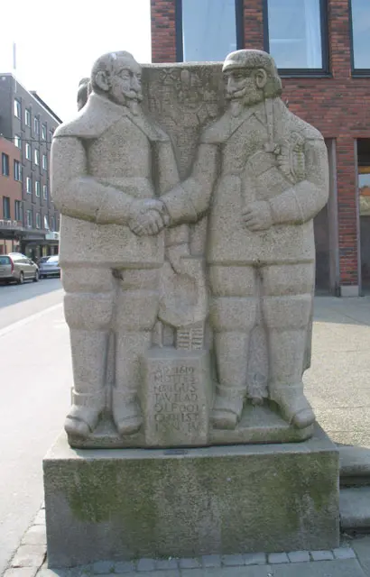 Skulpturen Kungamötet av Edvin Öhrström